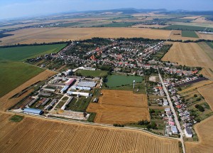 Pobedim – letecký pohľad